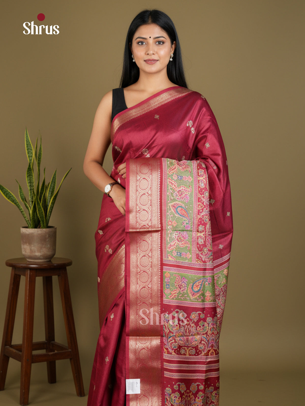Semi Crepe Saree - EBS16473 - Shop on Shrus.com