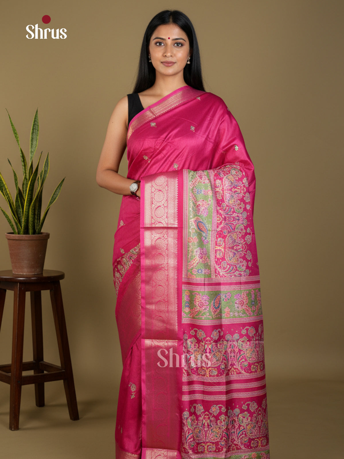 EBS16474 - Semi Crepe Saree - Shop on Shrus.com