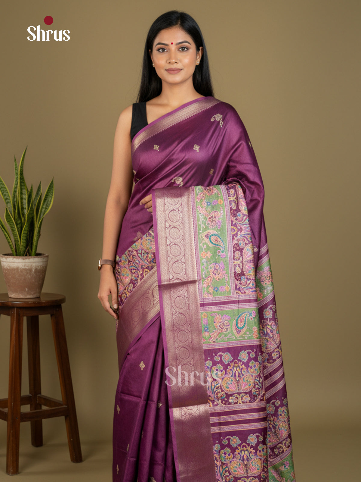 Semi Crepe Saree - EBS16475 - Shop on Shrus.com