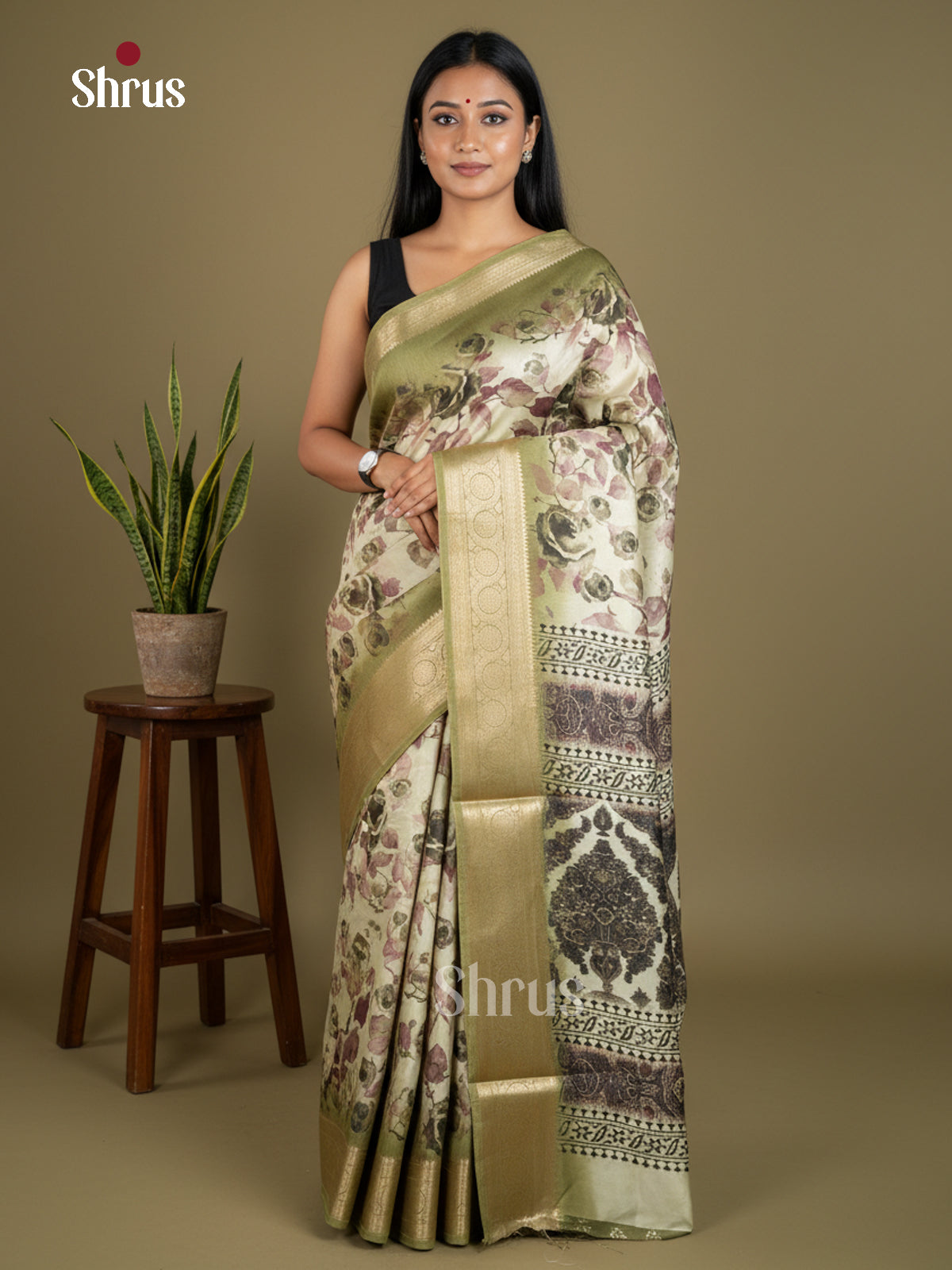 Semi Crepe Saree - EBS16487 - Shop on Shrus.com