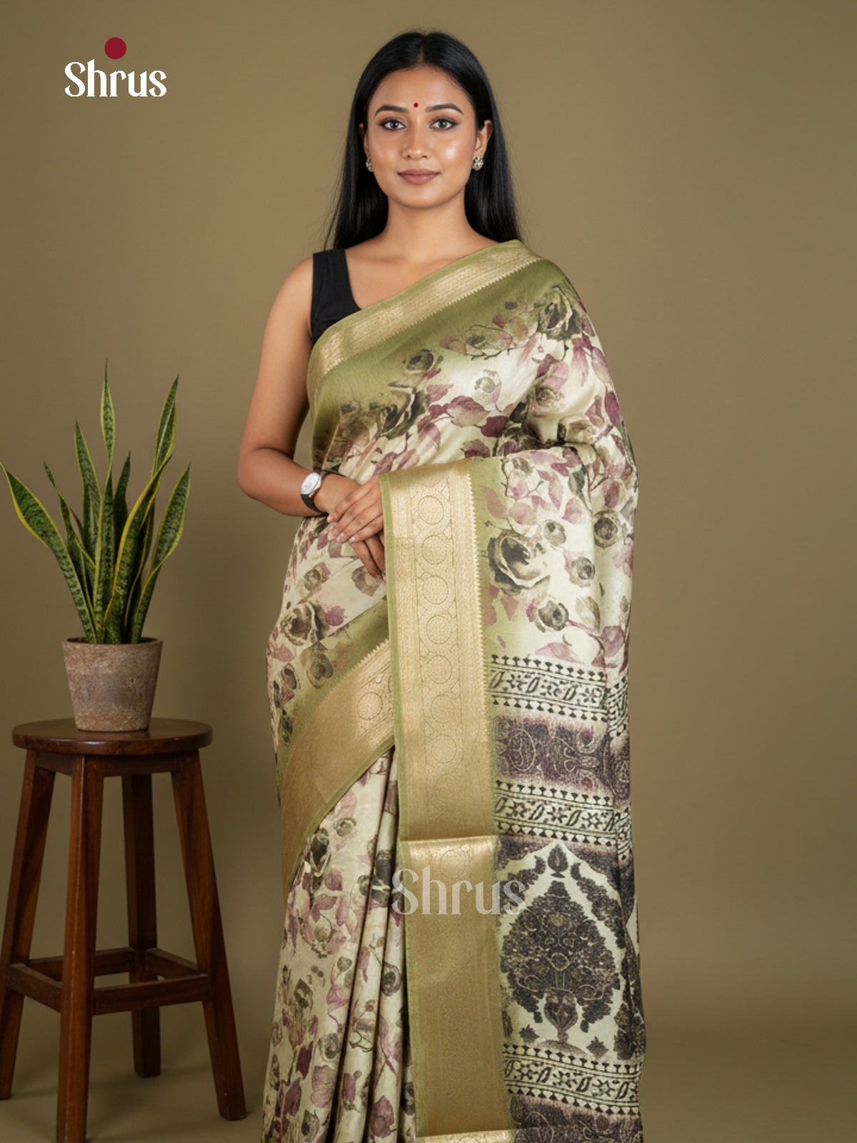 Semi Crepe Saree - EBS16487 - Shop on Shrus.com
