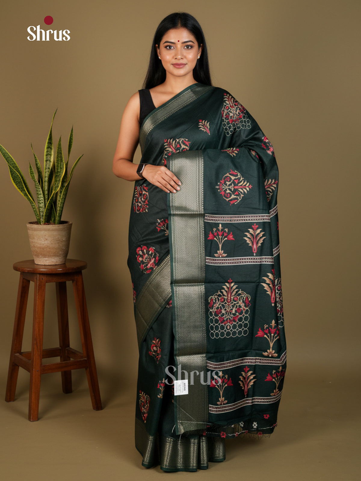 EBS16493 - Semi Crepe Saree - Shop on Shrus.com