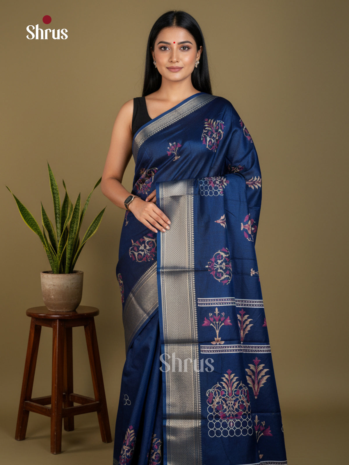 EBS16494 - Semi Crepe Saree - Shop on Shrus.com
