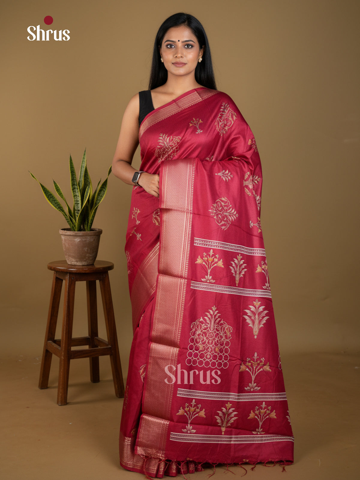 EBS16495 - Semi Crepe Saree - Shop on Shrus.com