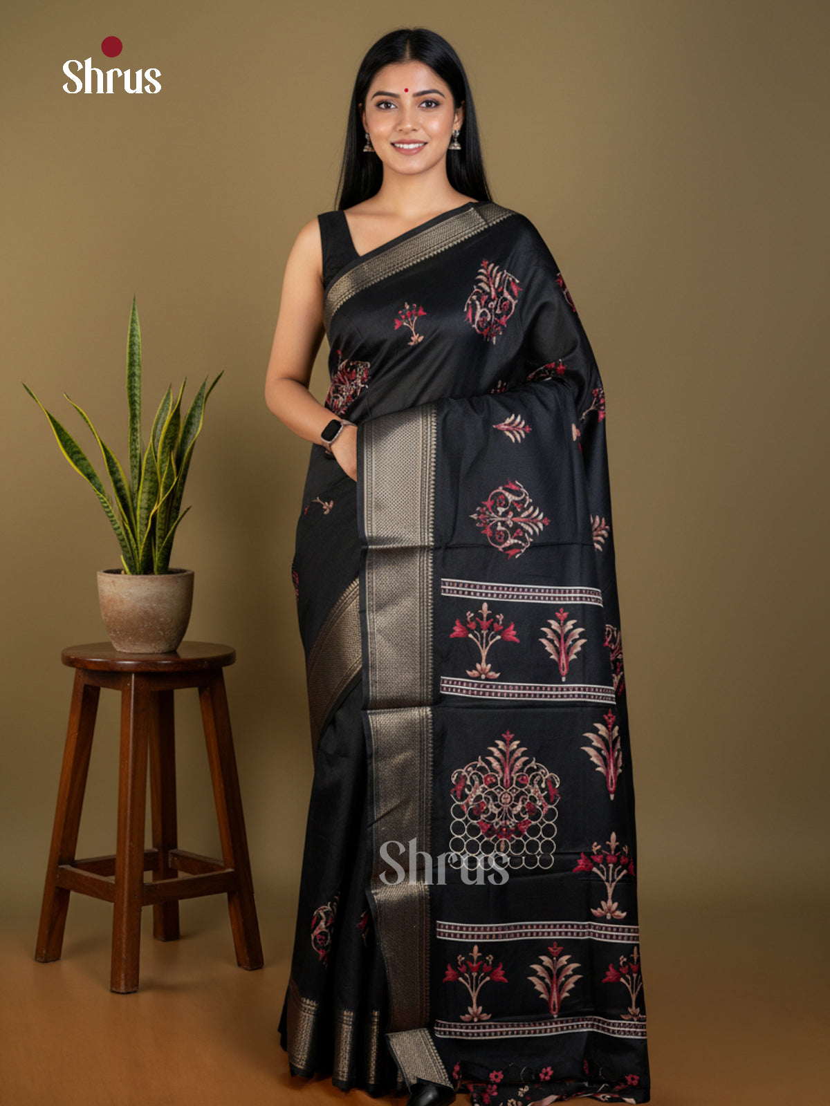 EBS16496 - Semi Crepe Saree - Shop on Shrus.com