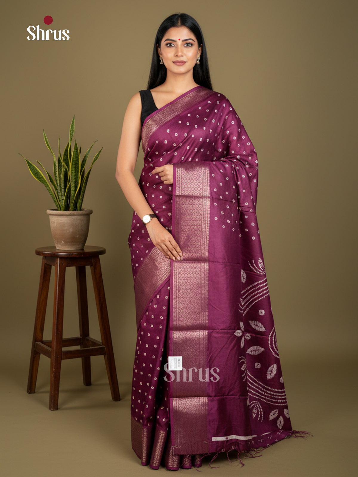 EBS16499 - Semi Crepe Saree - Shop on Shrus.com