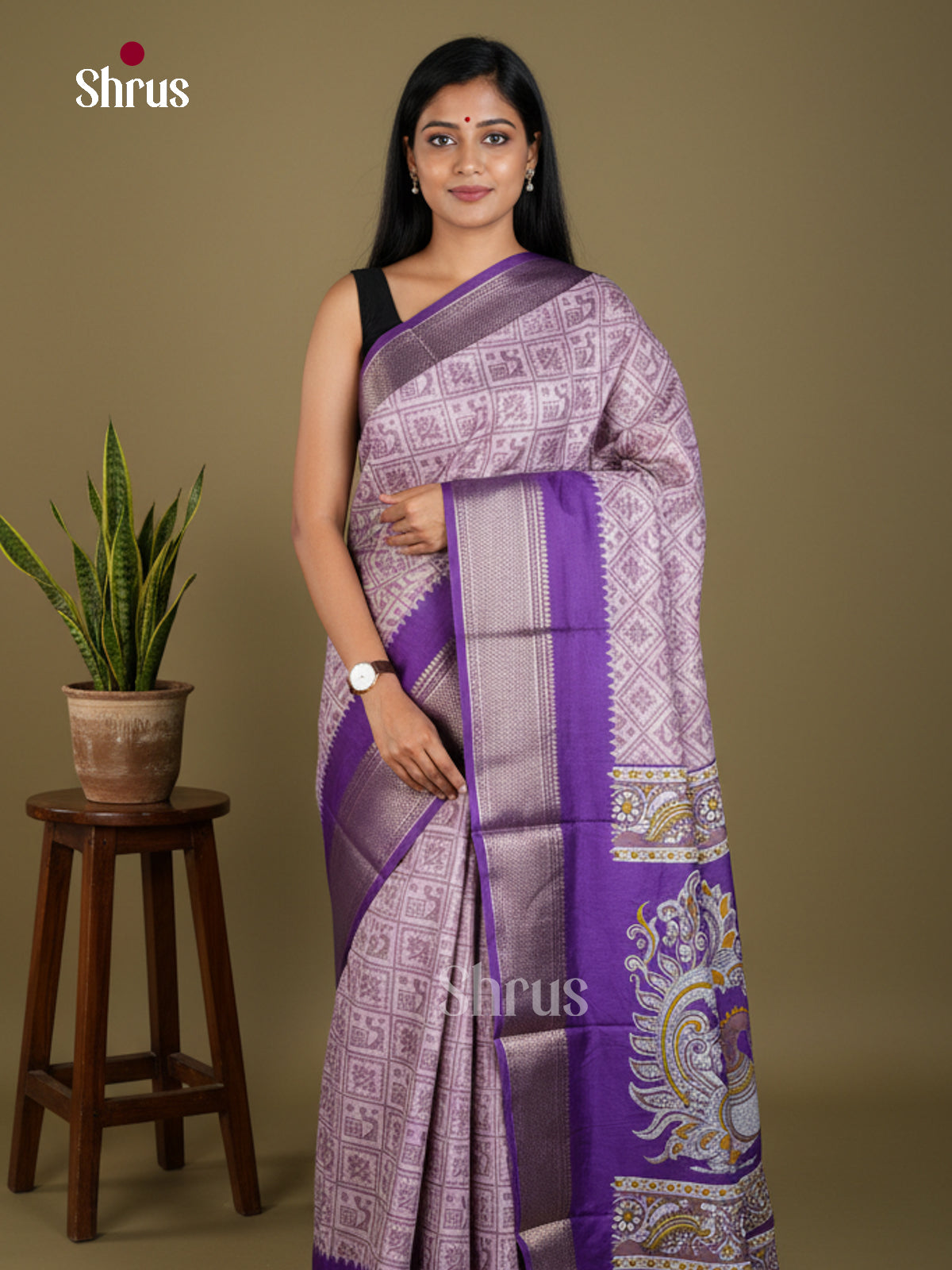 EBS16506 - Semi Crepe Saree - Shop on Shrus.com
