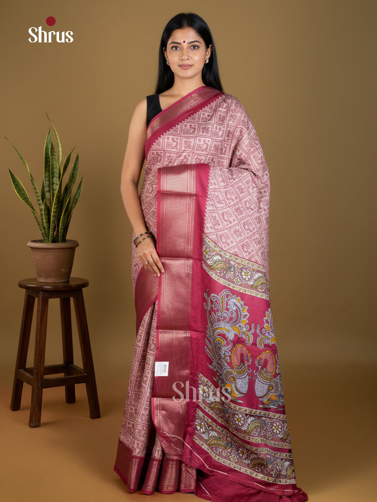 EBS16507 - Semi Crepe Saree - Shop on Shrus.com