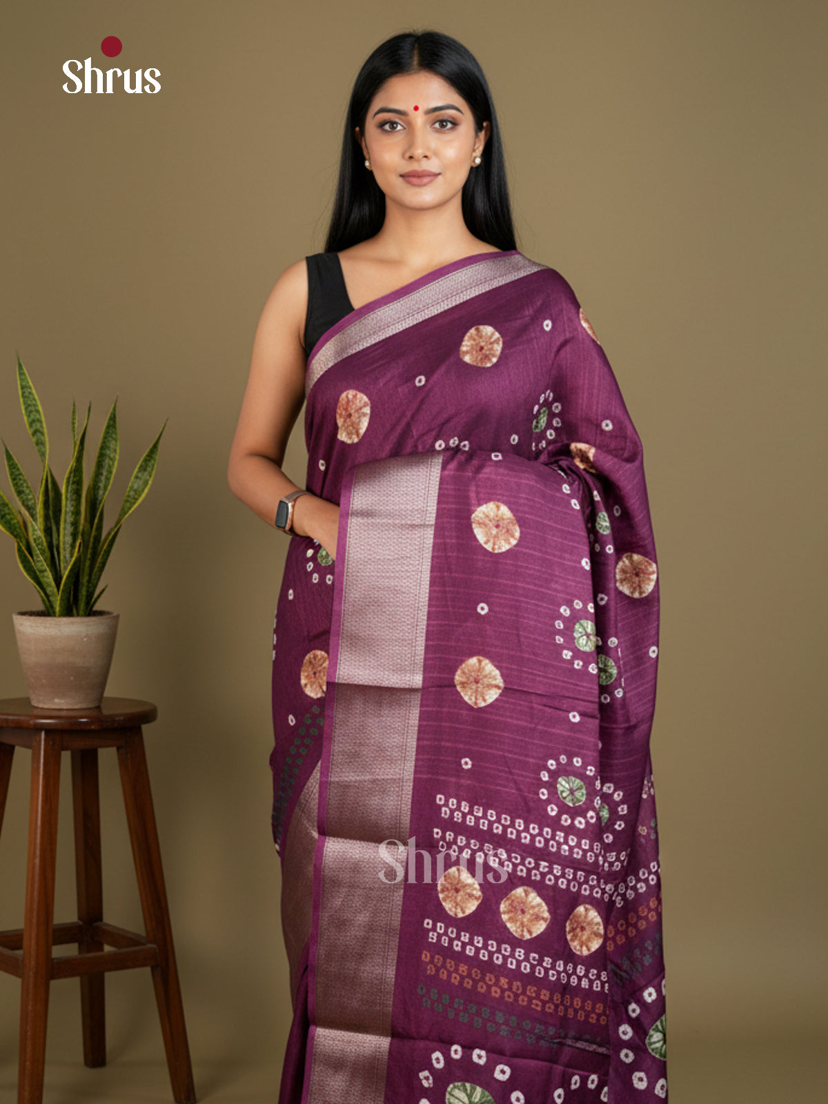 Semi Crepe Saree - EBS16510 - Shop on Shrus.com