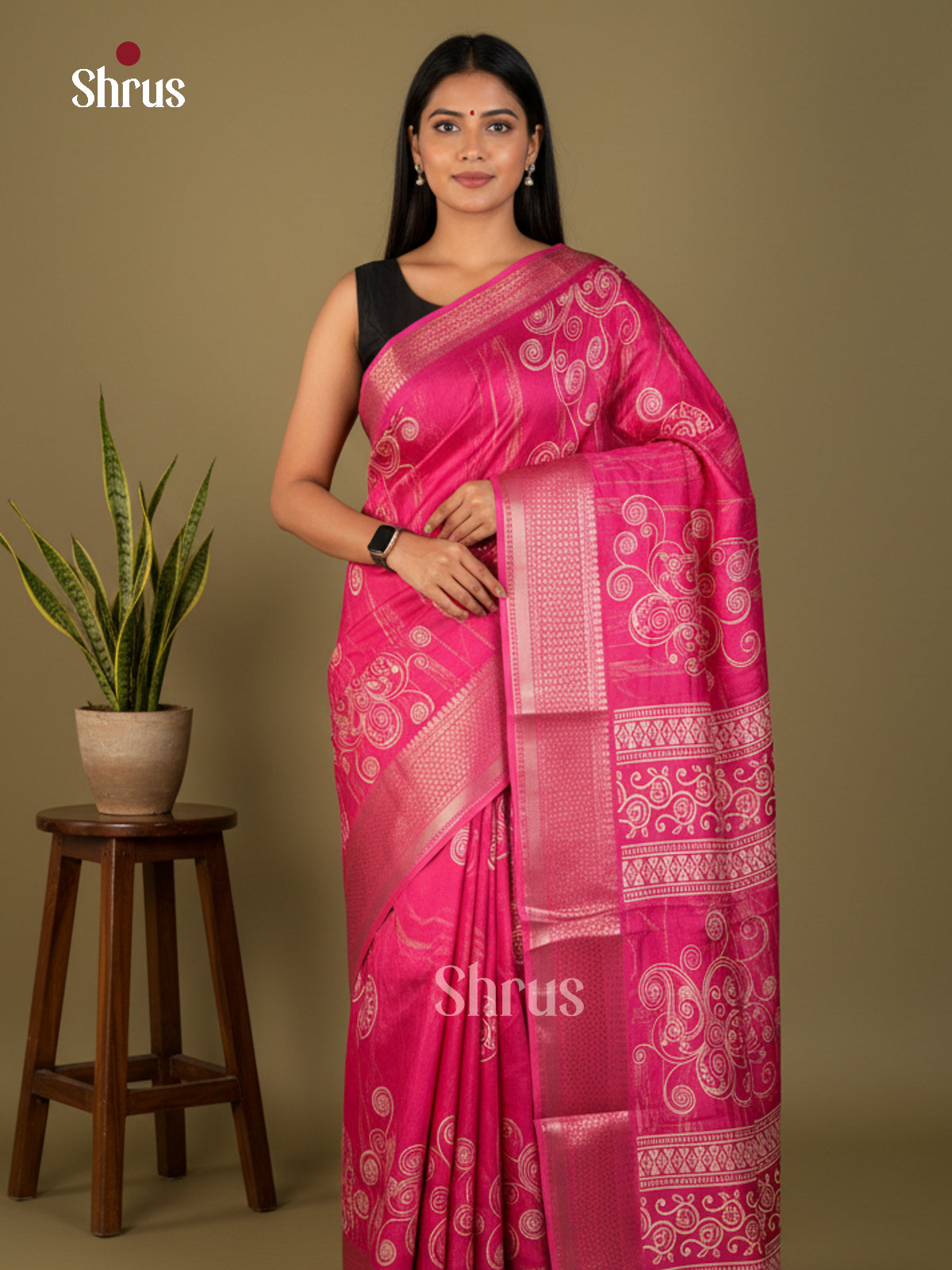 EBS16513 - Semi Crepe Saree - Shop on Shrus.com