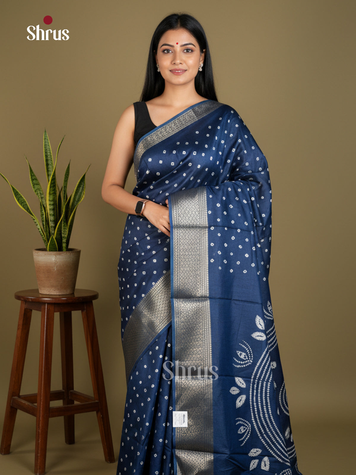 EBS16514 - Semi Crepe Saree - Shop on Shrus.com