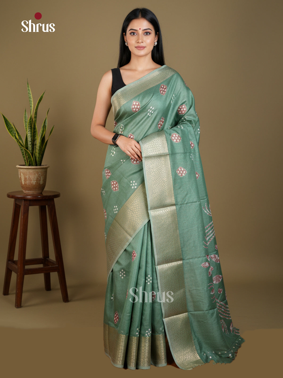 EBS16518 - Semi Crepe Saree - Shop on Shrus.com