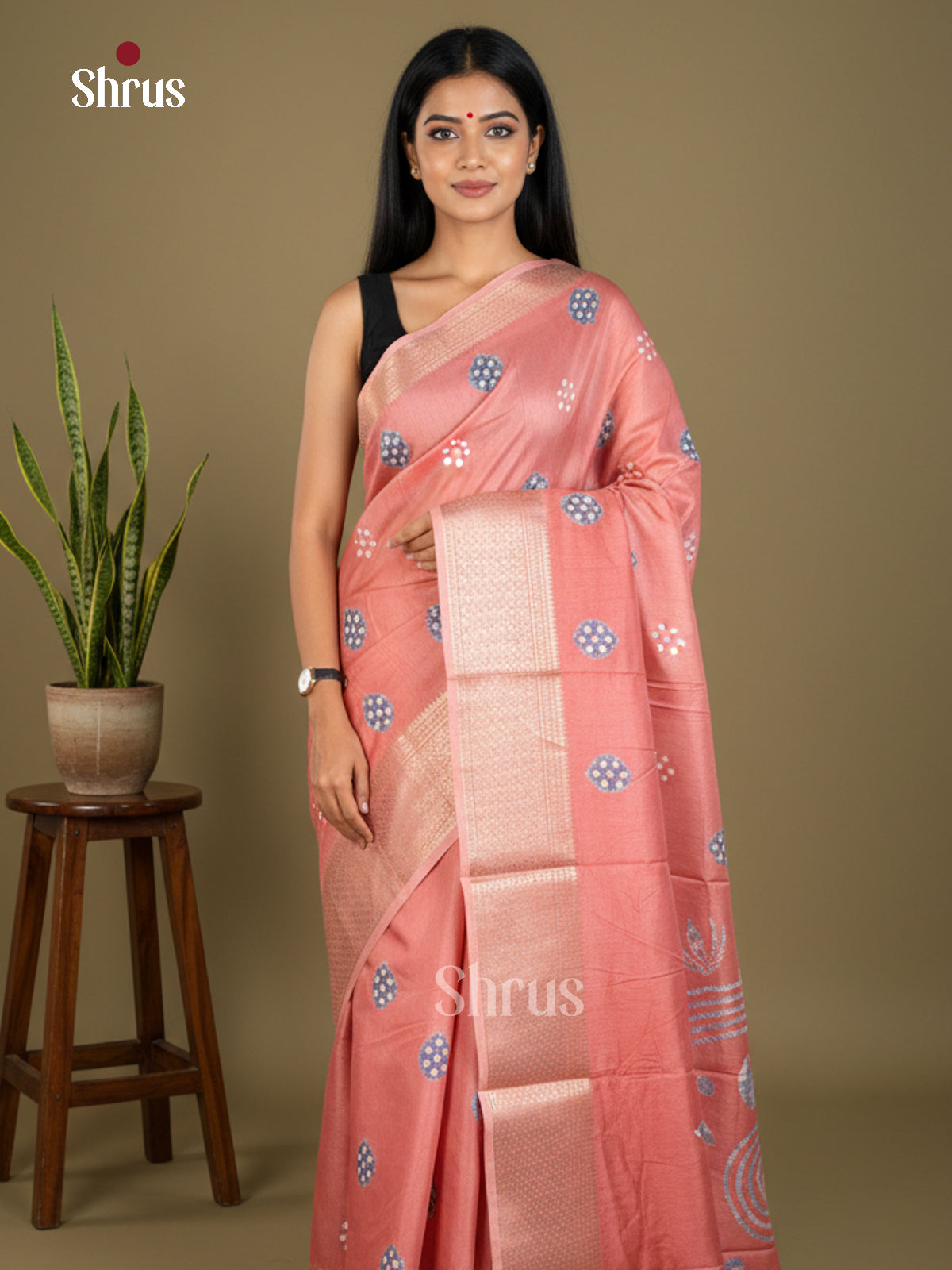 EBS16522 - Semi Crepe Saree - Shop on Shrus.com