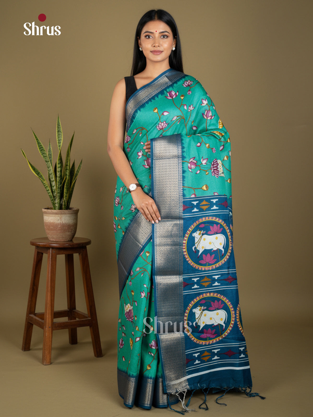 EBS16528 - Semi Crepe Saree - Shop on Shrus.com