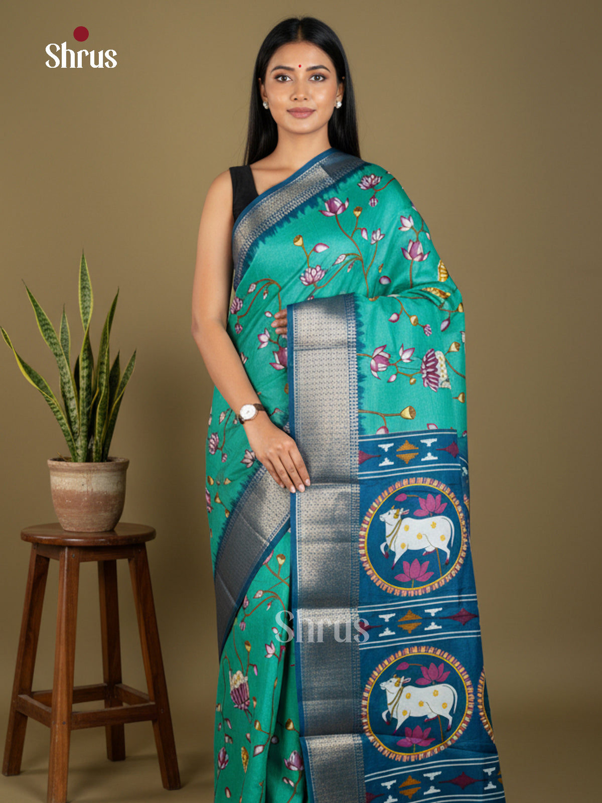 EBS16528 - Semi Crepe Saree - Shop on Shrus.com