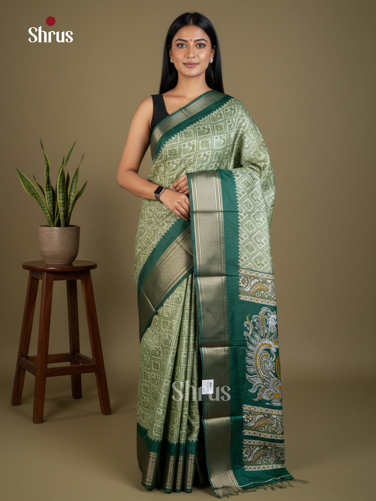 Semi Crepe Saree - EBS16531 - Shop on Shrus.com