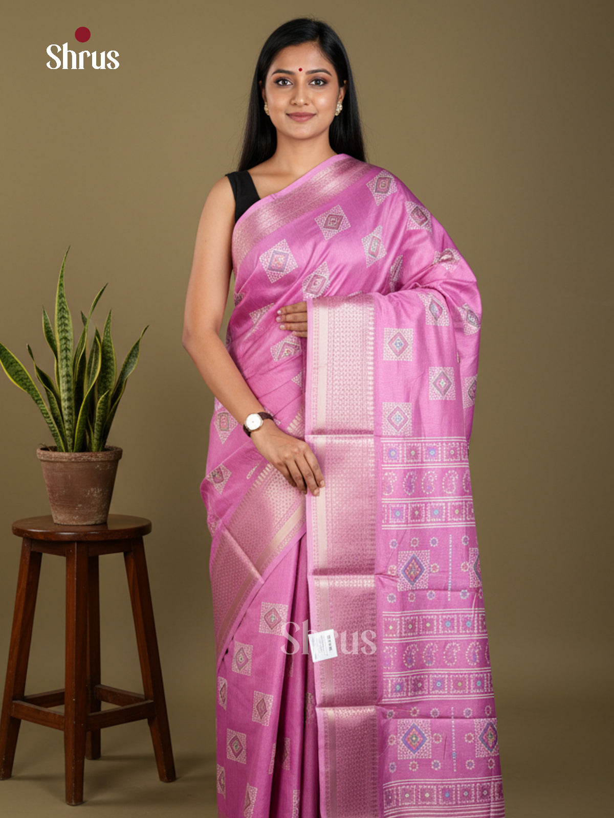 EBS16536 - Semi Crepe Saree - Shop on Shrus.com