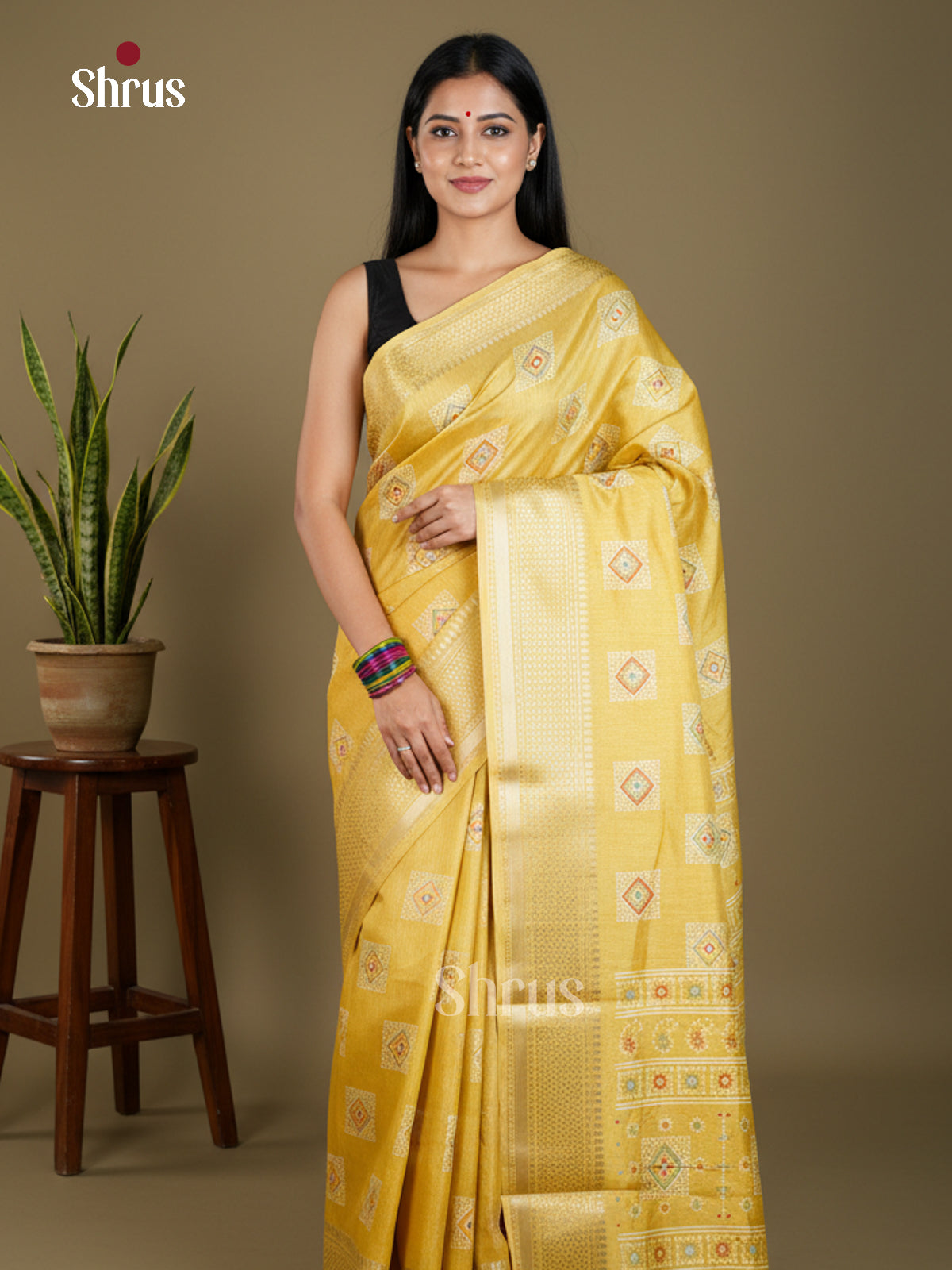 EBS16538 - Semi Crepe Saree - Shop on Shrus.com