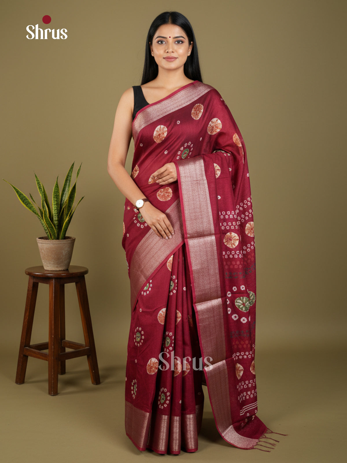 EBS16549 - Semi Crepe Saree - Shop on Shrus.com