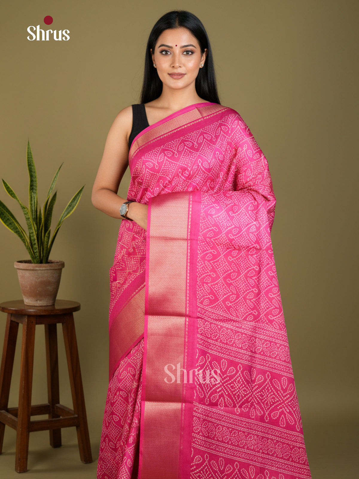 EBS16562 - Semi Crepe Saree - Shop on Shrus.com