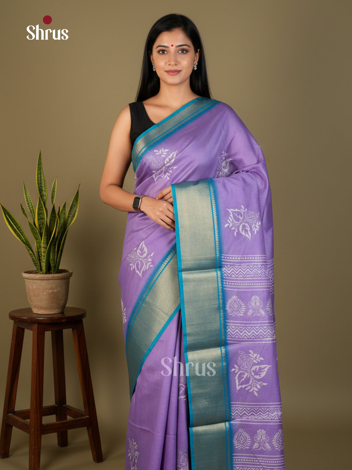 EBS16569 - Semi Crepe Saree - Shop on Shrus.com