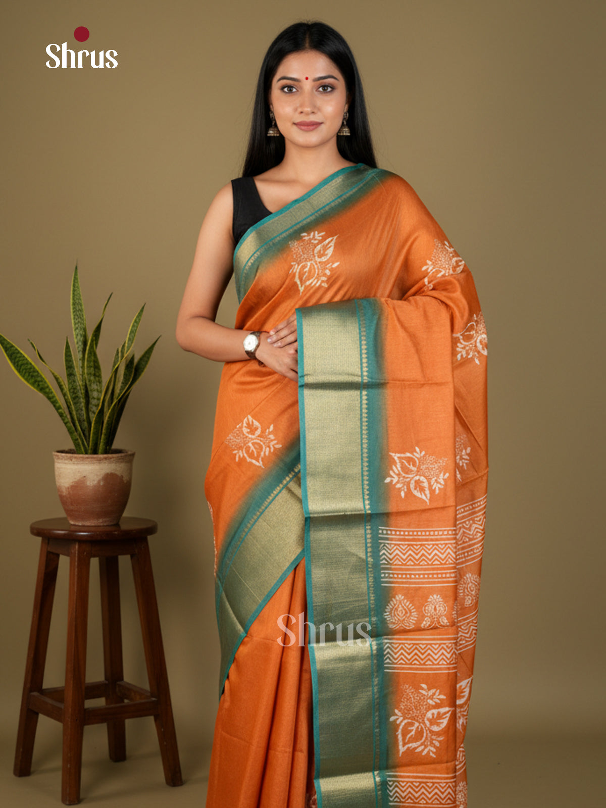 EBS16570 - Semi Crepe Saree - Shop on Shrus.com