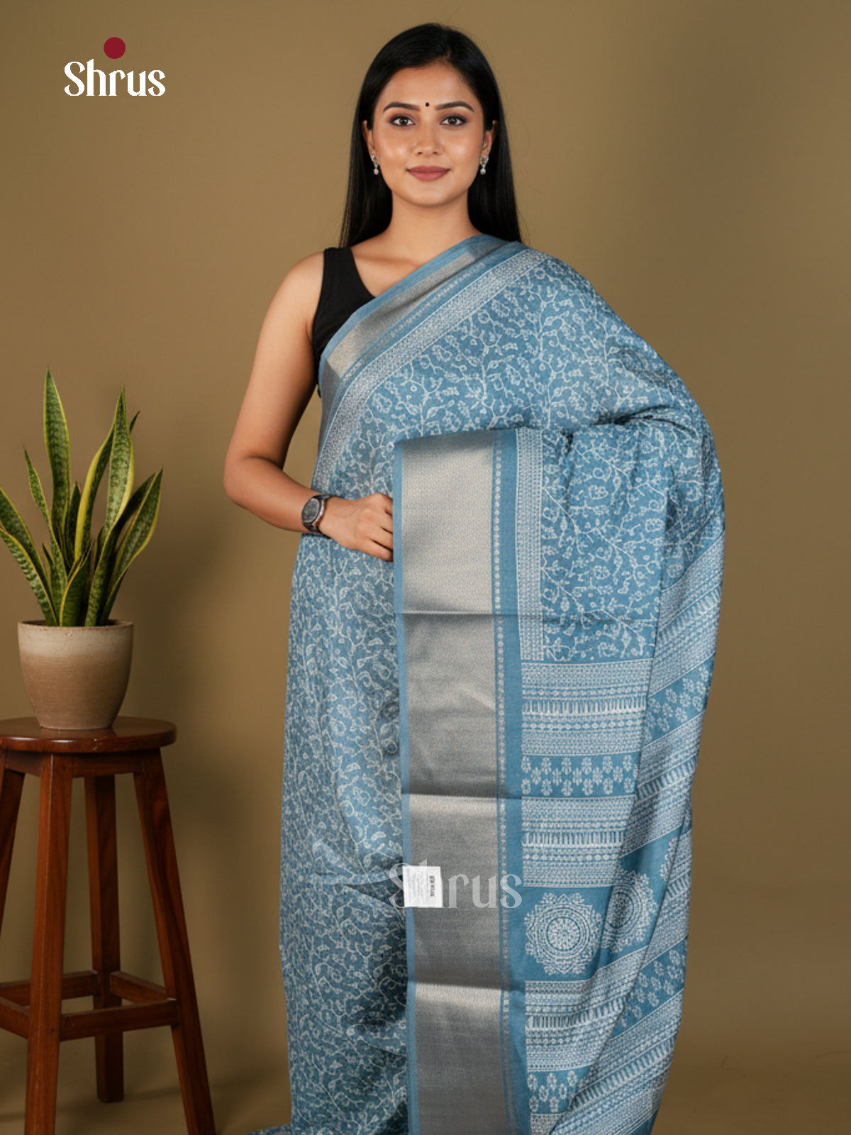 EBS16581 - Semi Crepe Saree - Shop on Shrus.com