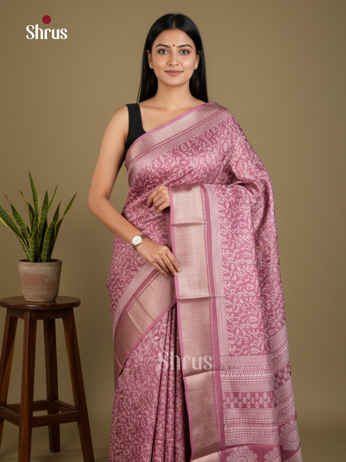 Semi Crepe Saree - EBS16582 - Shop on Shrus.com