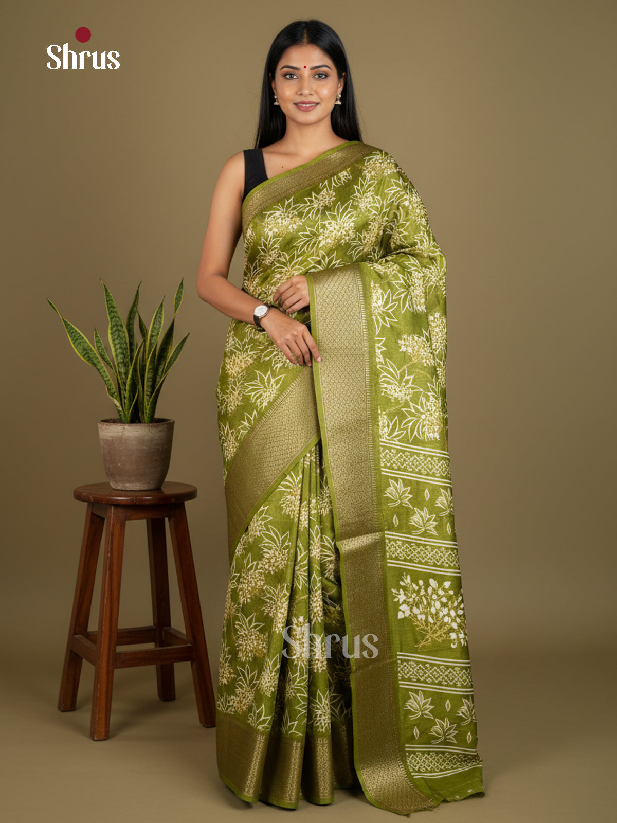 Semi Crepe Saree - EBS16590 - Shop on Shrus.com