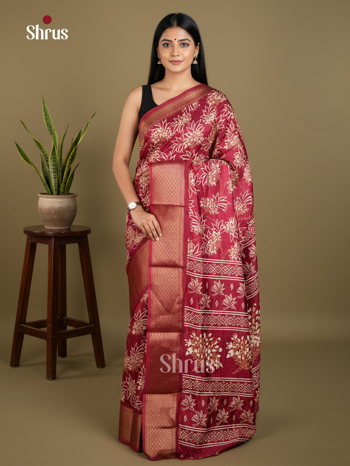 EBS16595 - Semi Crepe Saree - Shop on Shrus.com