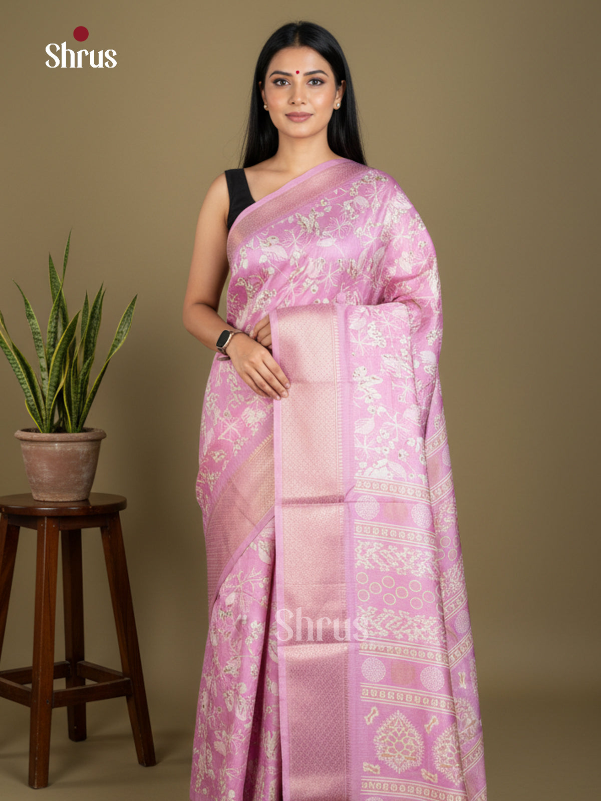EBS16609 - Semi Crepe Saree - Shop on Shrus.com