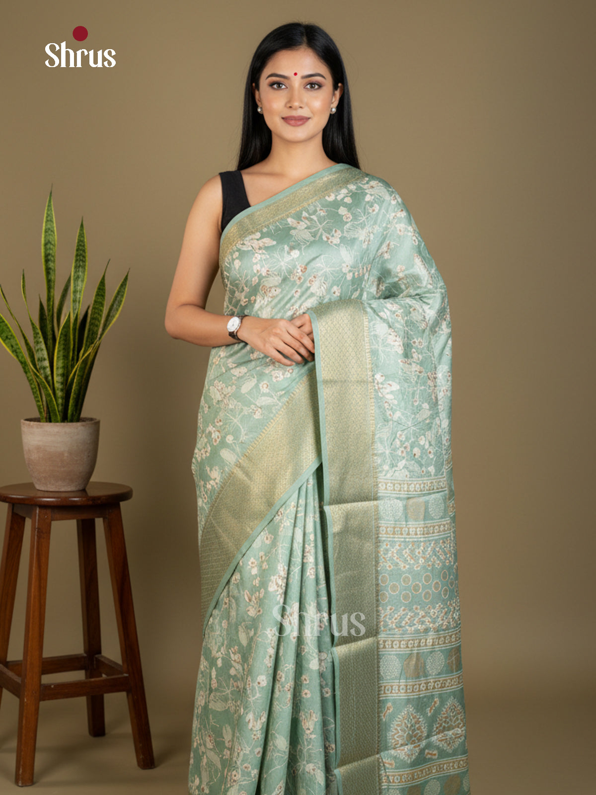 EBS16611 - Semi Crepe Saree - Shop on Shrus.com