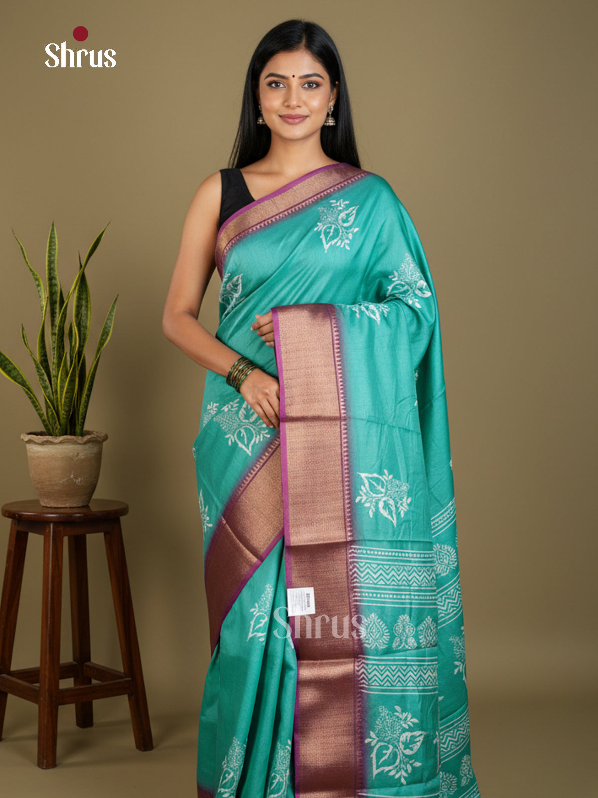 EBS16613 - Semi Crepe Saree - Shop on Shrus.com