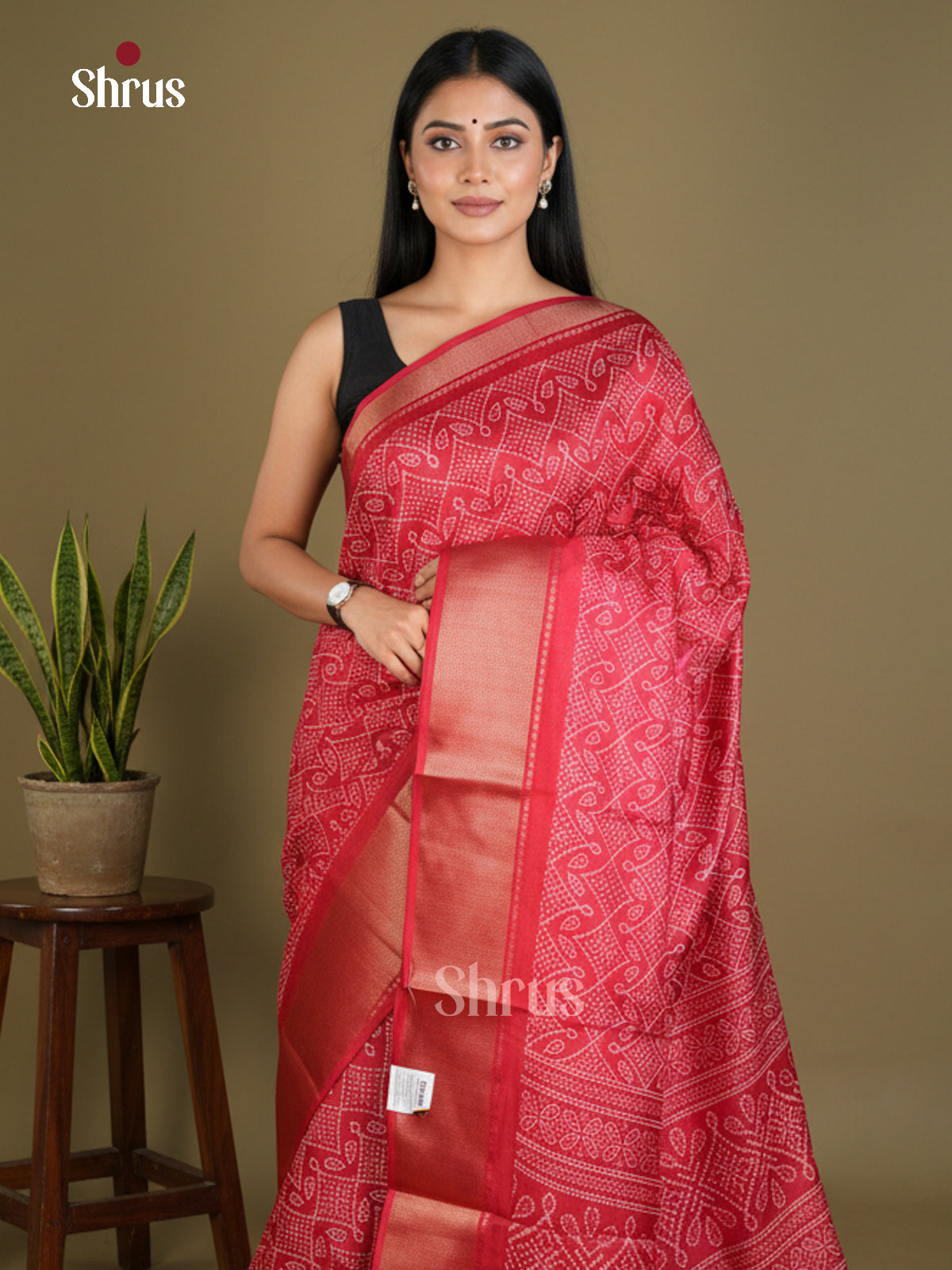 Semi Crepe Saree - EBS16616 - Shop on Shrus.com