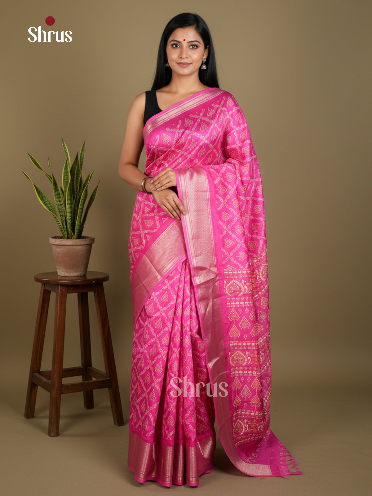 EBS16651 - Semi Crepe Saree - Shop on Shrus.com