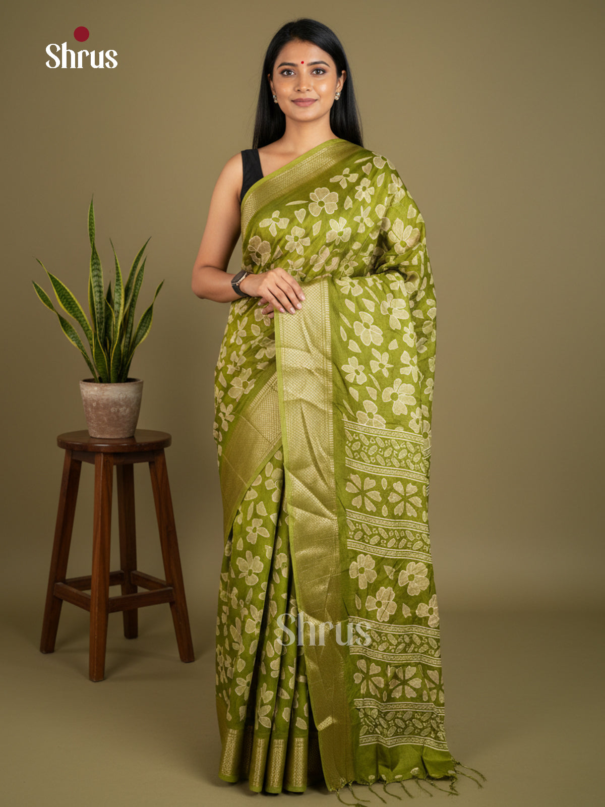 Semi Crepe Saree - EBS16657 - Shop on Shrus.com