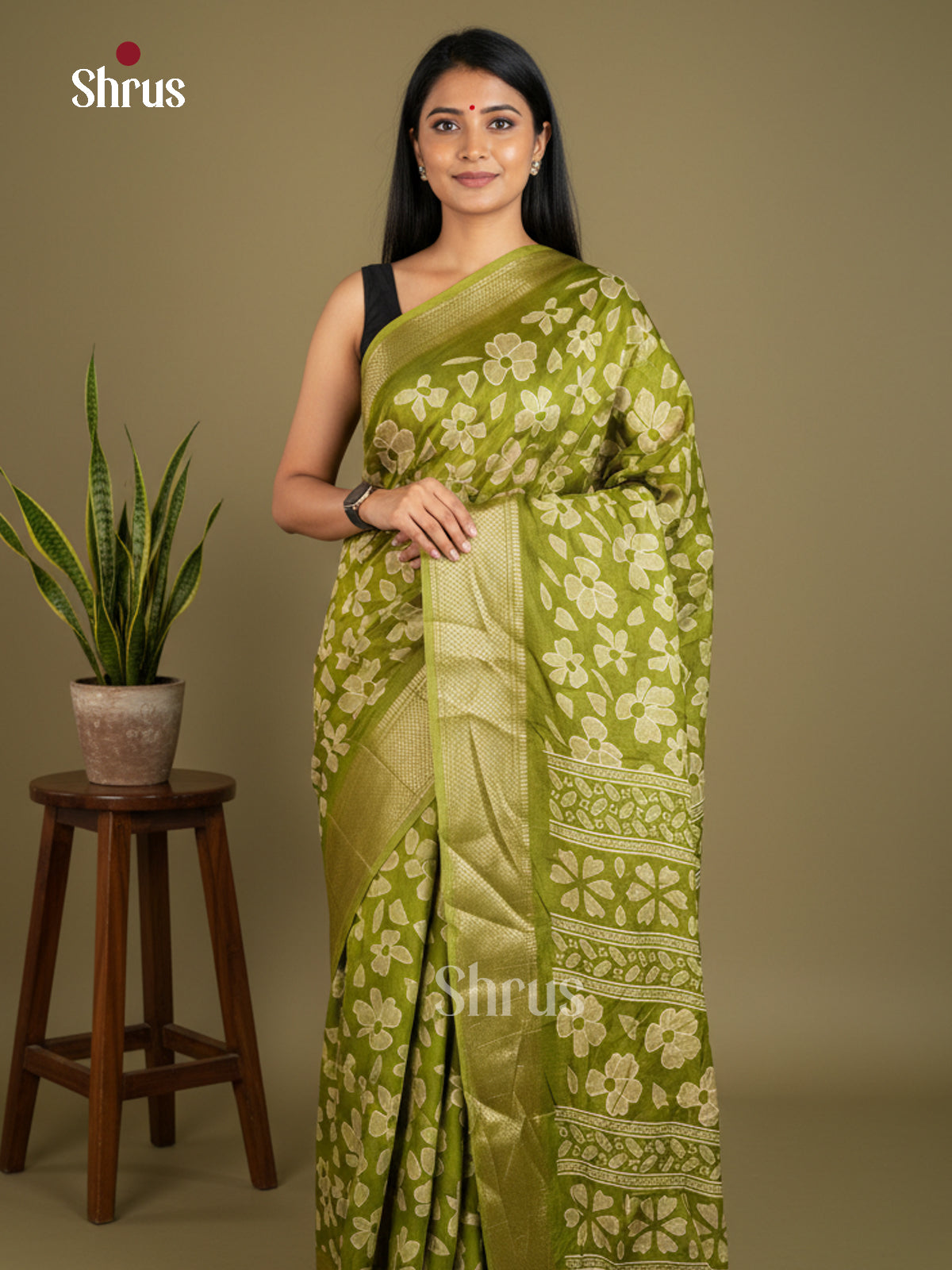 Semi Crepe Saree - EBS16657 - Shop on Shrus.com