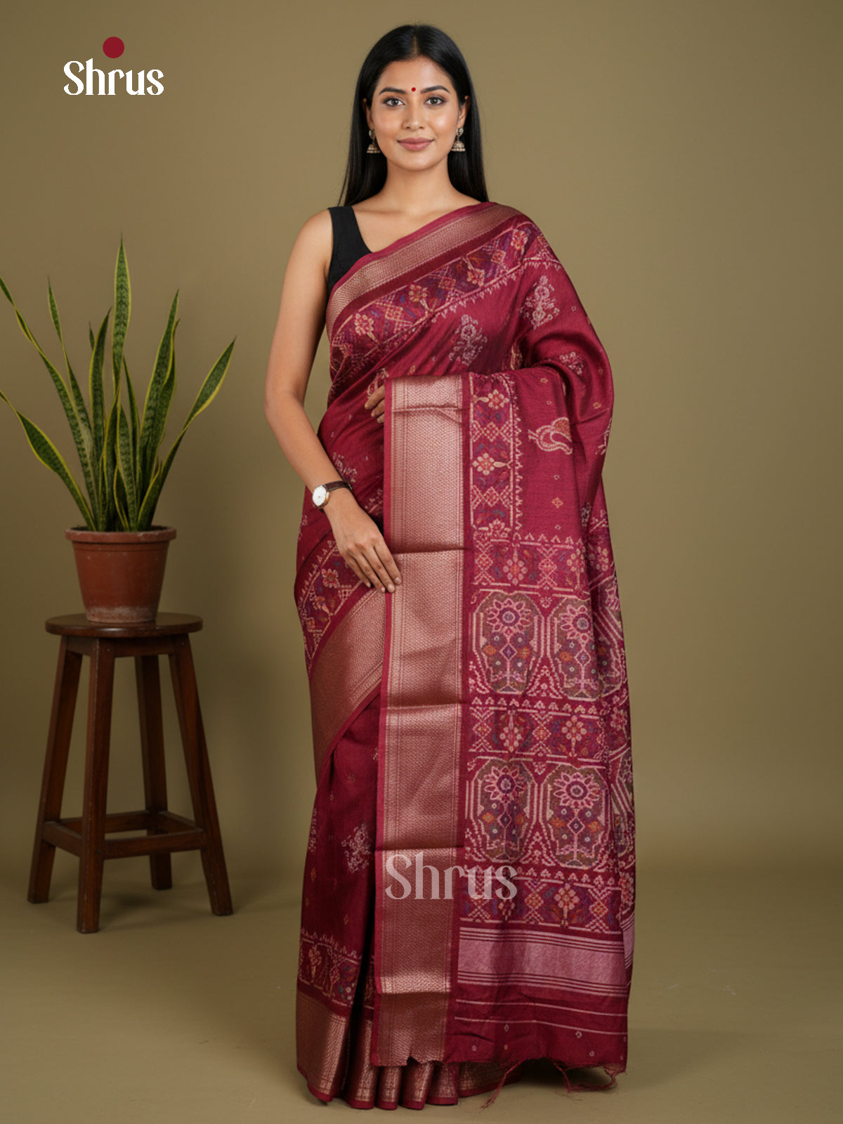 Semi Crepe Saree - EBS16663 - Shop on Shrus.com