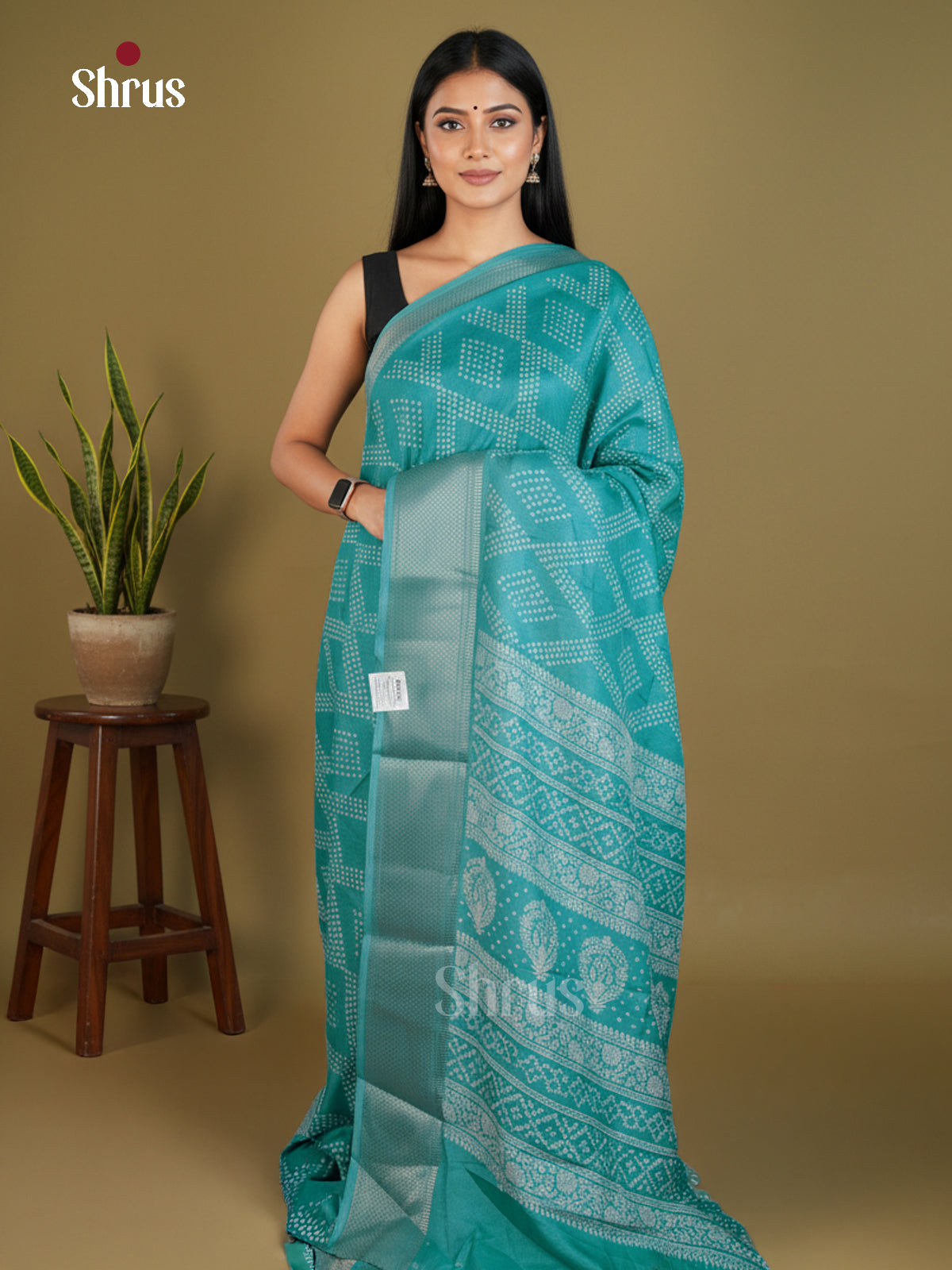Semi Crepe Saree - EBS16672 - Shop on Shrus.com