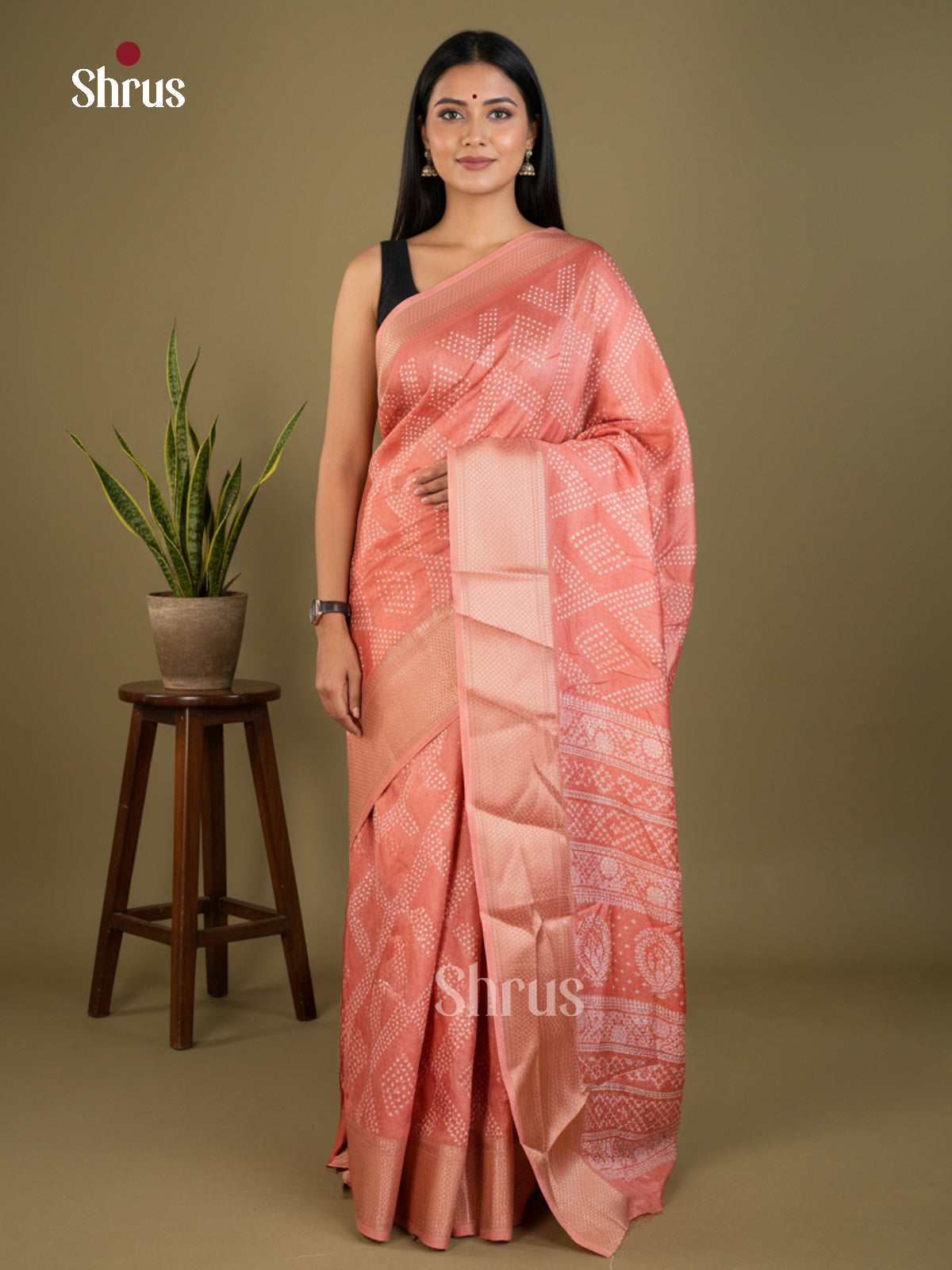 Semi Crepe Saree - EBS16673 - Shop on Shrus.com