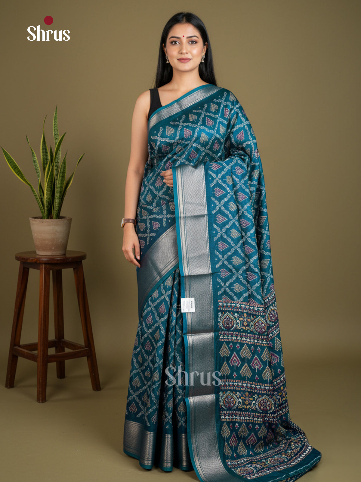 Semi Crepe Saree - EBS16682 - Shop on Shrus.com