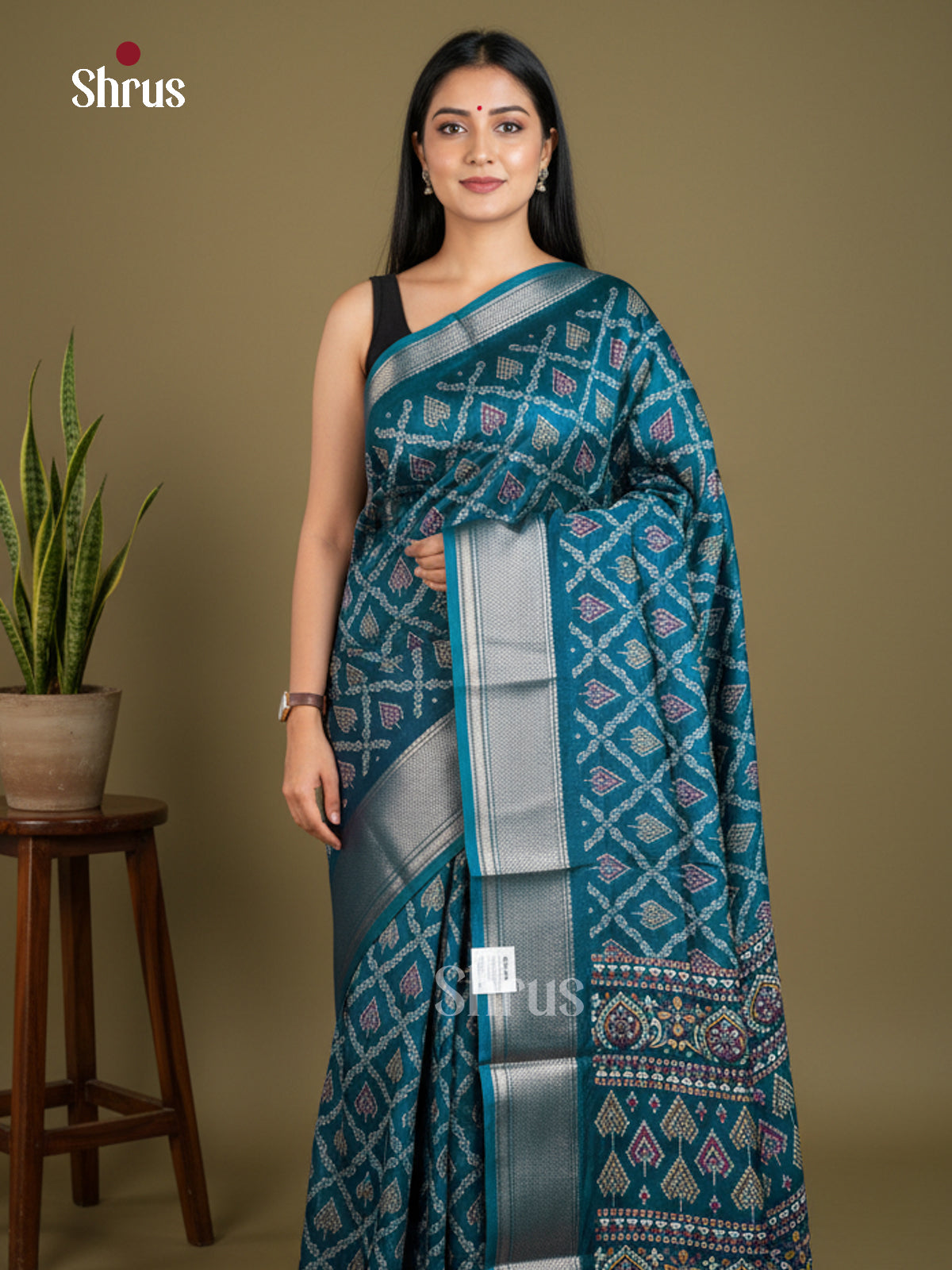 Semi Crepe Saree - EBS16682 - Shop on Shrus.com