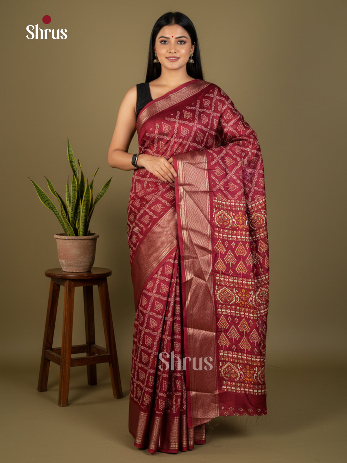 EBS16685 - Semi Crepe Saree - Shop on Shrus.com