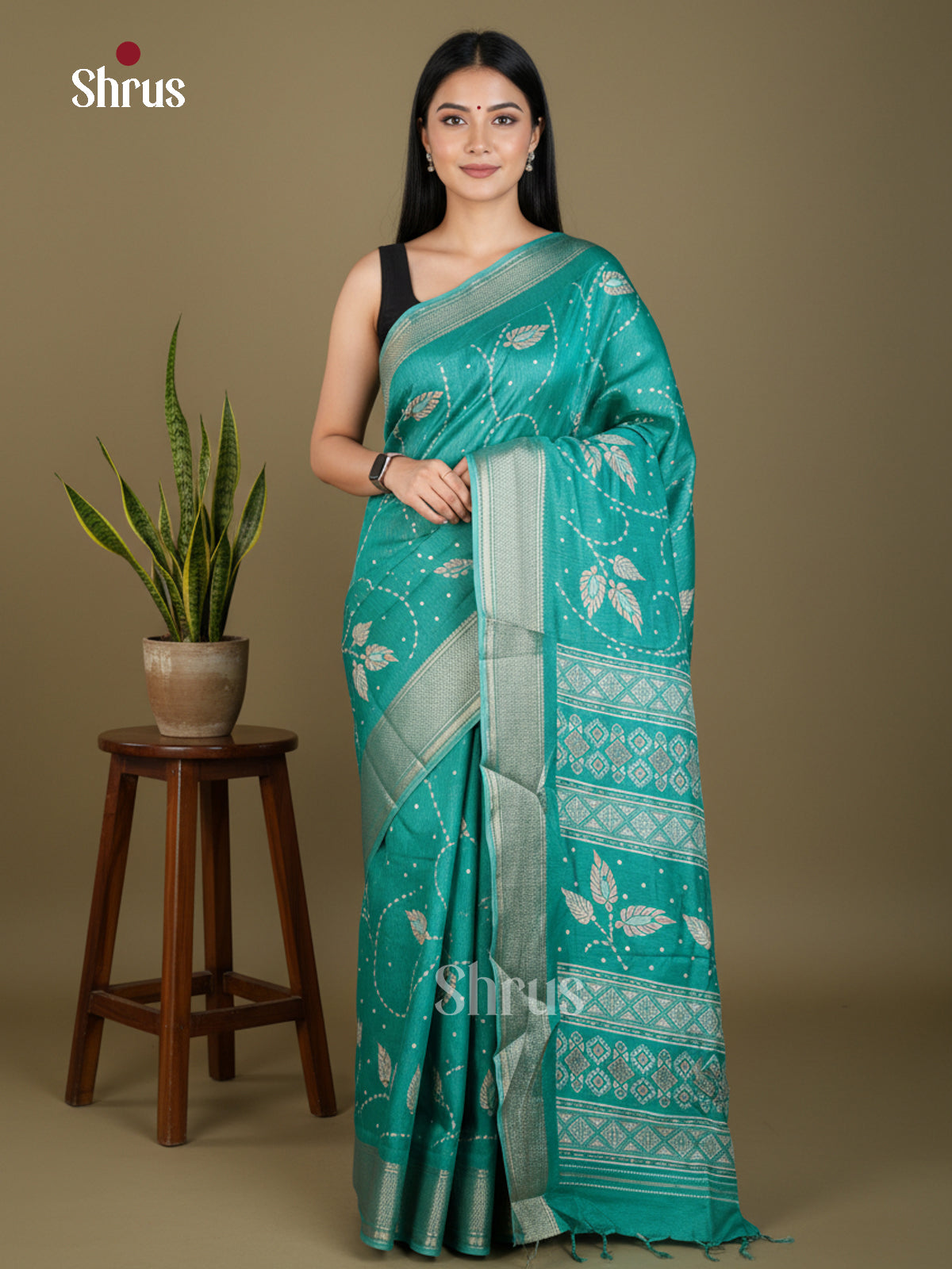 EBS16695 - Semi Crepe Saree - Shop on Shrus.com