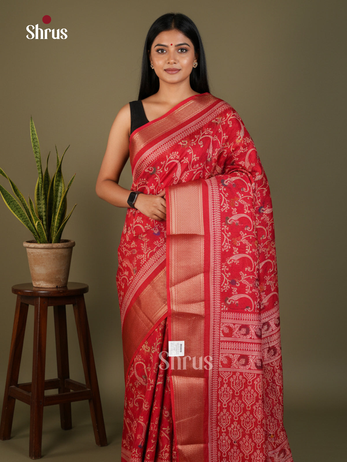 EBS16702 - Semi Crepe Saree - Shop on Shrus.com