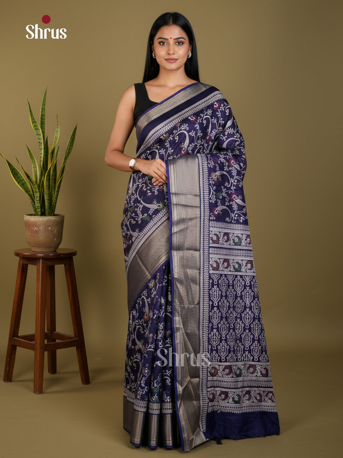 EBS16703 - Semi Crepe Saree - Shop on Shrus.com