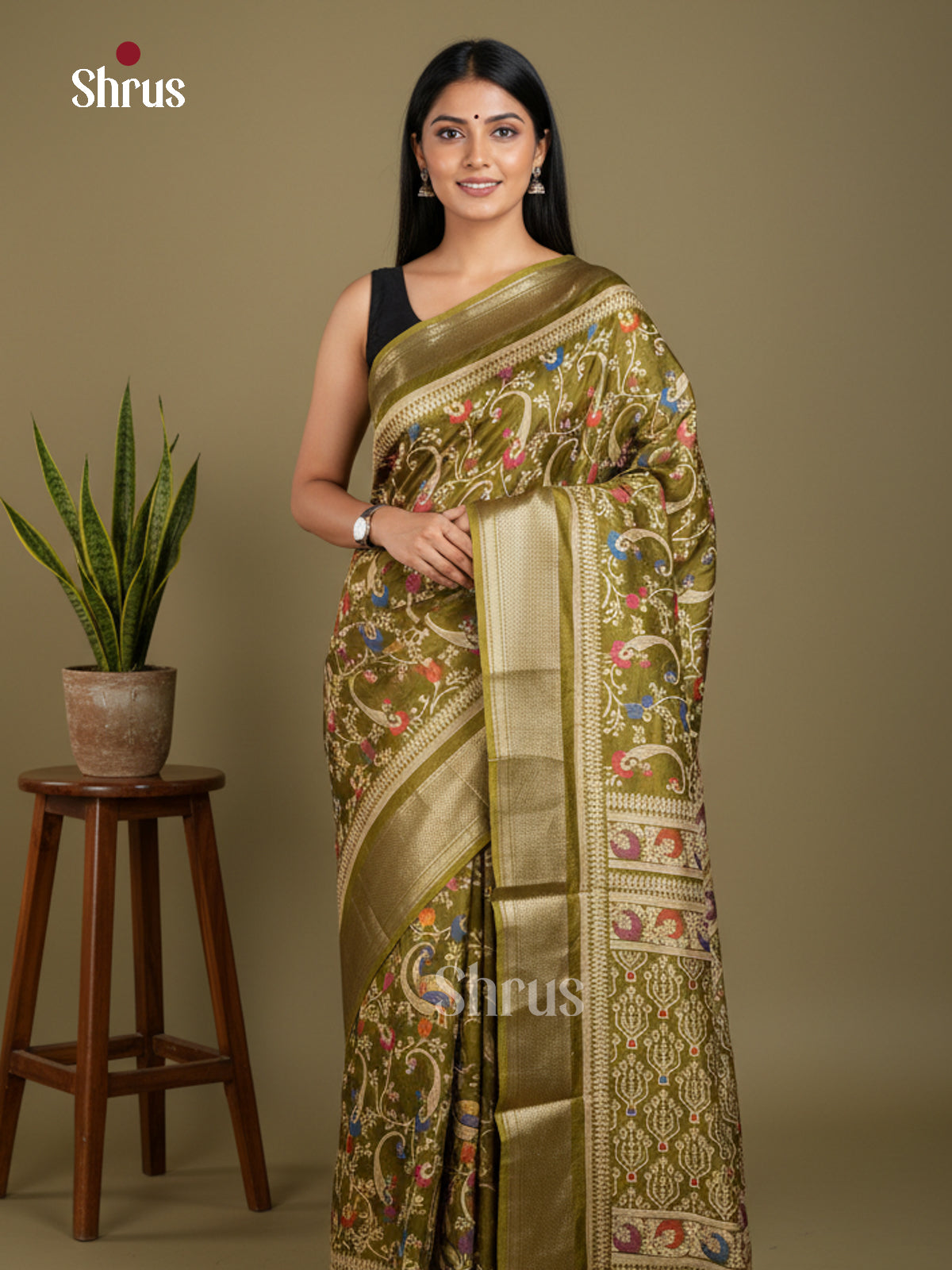 EBS16704 - Semi Crepe Saree - Shop on Shrus.com
