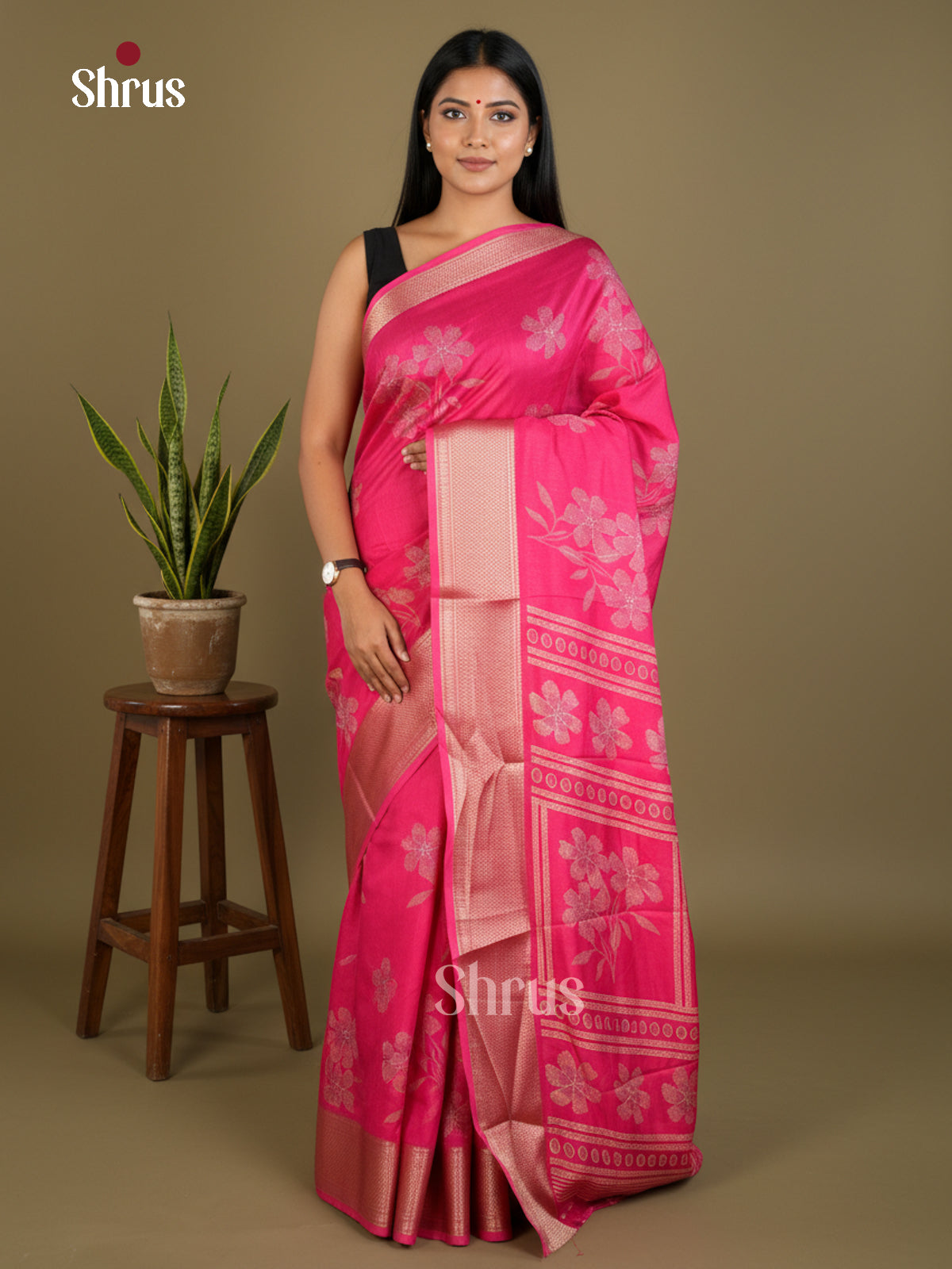 Semi Crepe Saree - EBS16714 - Shop on Shrus.com