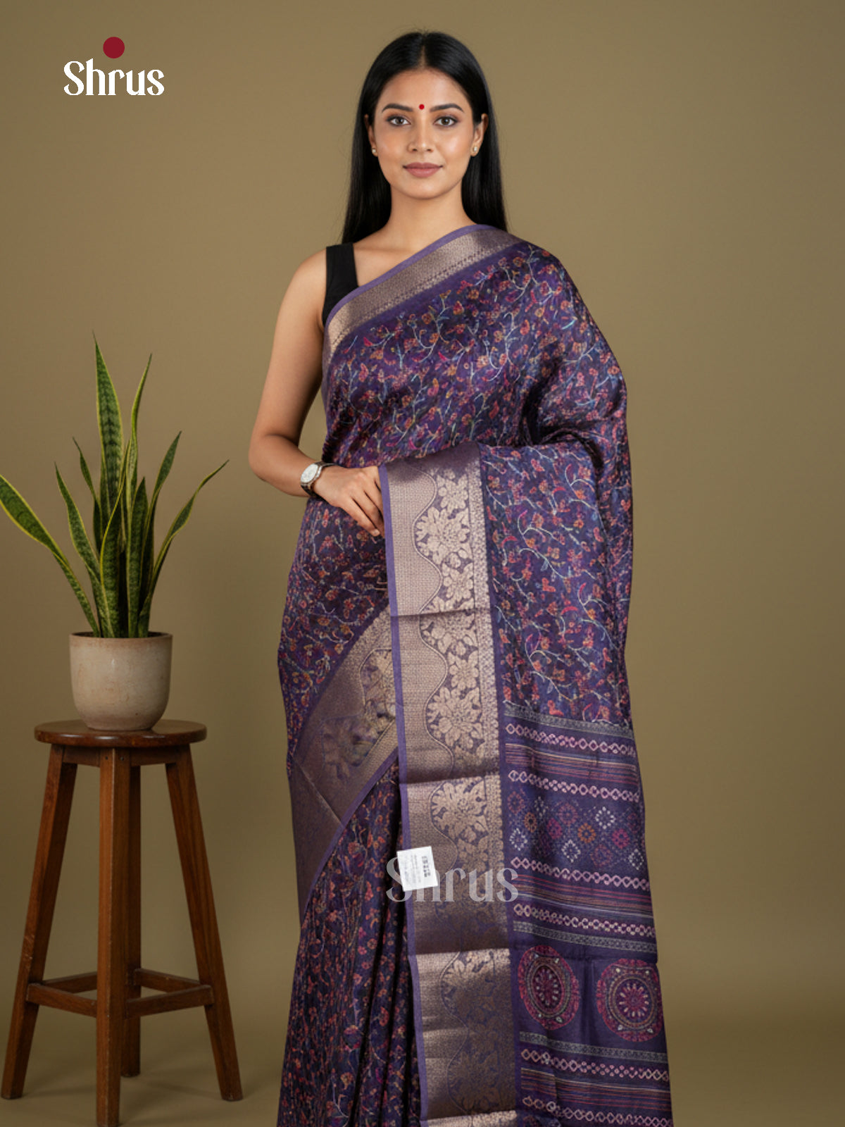 Semi Crepe Saree - EBS17034 - Shop on Shrus.com