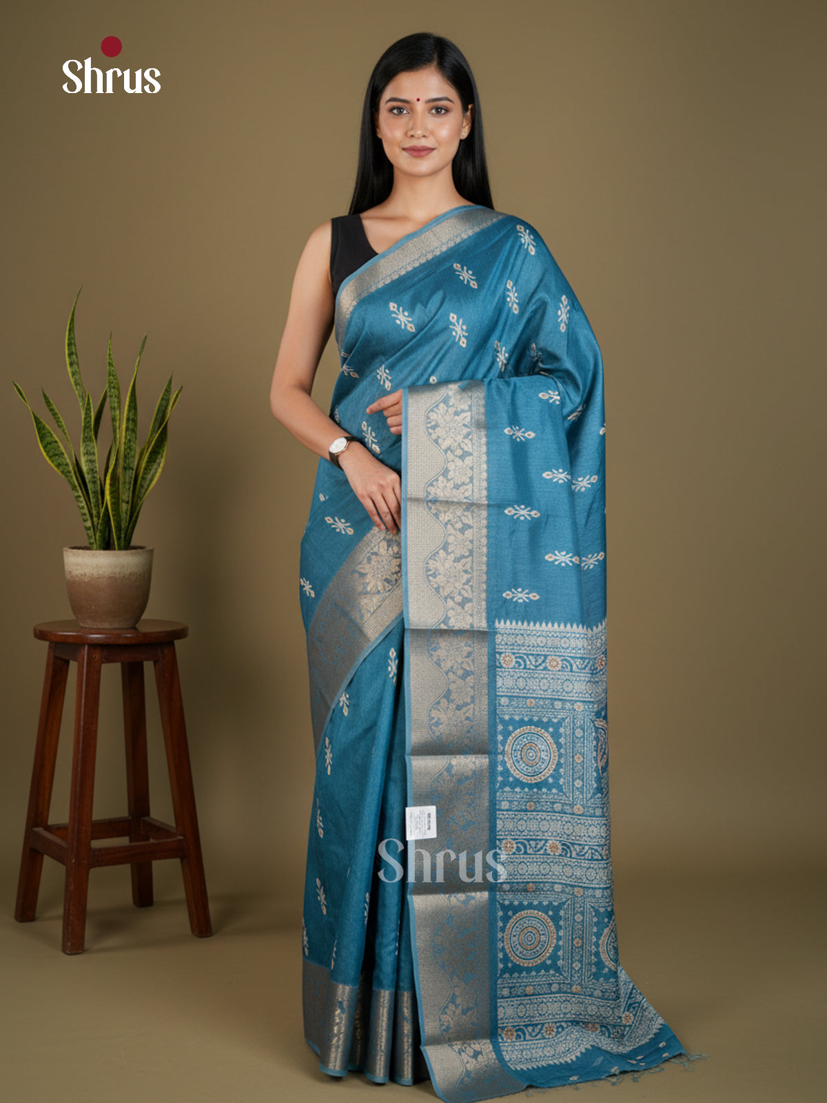 Semi Crepe Saree - EBS17040 - Shop on Shrus.com